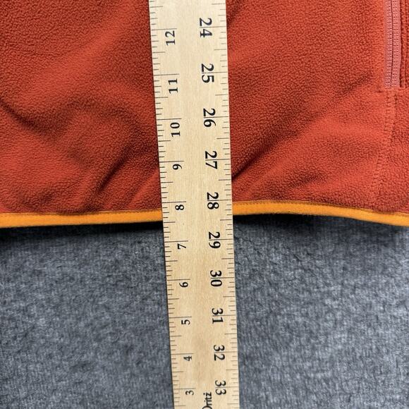 LL Bean Full Zip Fleece Jacket Mens XL Orange Outdoors Hiking Polartec OAFW4 - Picture 9 of 10